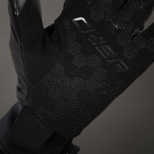 Chiba Bicycle Gloves Classic - windproof Softshell - black/silver - 1 pair